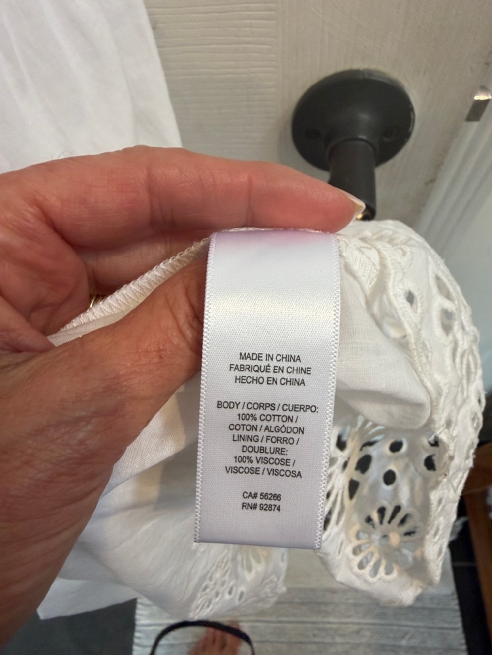 Splendid White Eyelet Tiered Maxi Dress with Spaghetti Straps - Picture 4 of 4